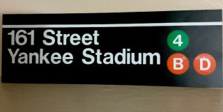 Mta York City Subway Sign 161 Street Yankee Stadium —nyc Souvenir