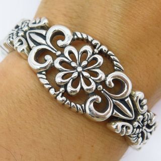 Carolyn Pollack / Relios Vintage Old Pawn Sterling Silver Ornate Tribal Bracelet