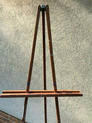 Vtg Winsor Newton 5’ Wood Easel Artist Tripod Stand Art Wooden Portable Display