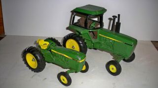 2 Vintage John Deere Tractors Ertl 1:16 Toy Farm