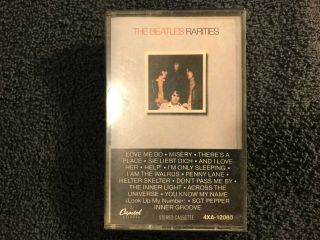 The Beatles Rarities Vintage Capitol Cassette Tape 1980 John Paul George Ringo