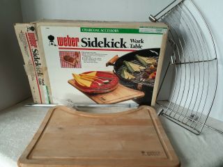 Vintage Weber Sidekick Work Table For 18 1/2 " Or Larger Kettle Grills