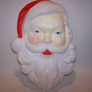 Vintage 1989 Union Products Giant Santa Face Christmas Blow Mold 22 " Tall