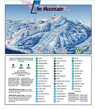 Tod Mountain Ski Area (British Columbia) 1990 - 1991 Season Trail Map 2