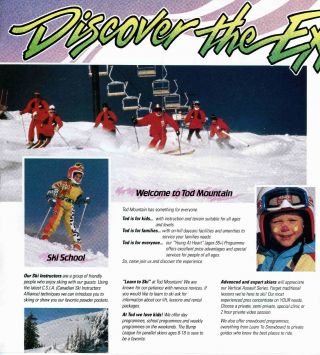 Tod Mountain Ski Area (British Columbia) 1990 - 1991 Season Trail Map 3
