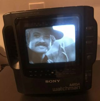 Vintage Tv Sony Mega Watchman B/w.  Collectors