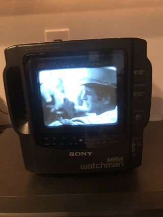 Vintage TV SONY MEGA watchman B/W.  COLLECTORS 3