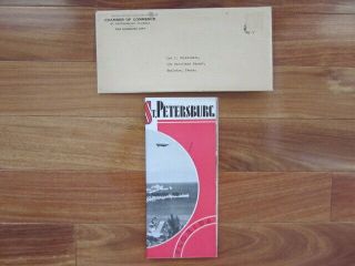 1935 St Petersburg Florida Sunshine City Official Travel Guide Envelope