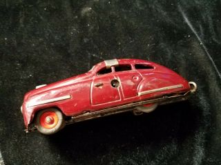 Vintage Schuco Fex 1111 U.  S.  Zone Germany Maroon Wind - Up Tin Car 5 - 1/2 "