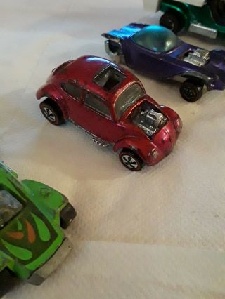 Hot Wheels Redline Custom Volkswagen Vintage Mattel Inc 1968 Pink Usa