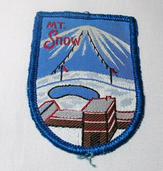 Vintage Mt Snow Ski Resort Embroidered Patch (1962)