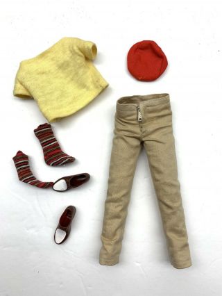 Vintage Barbie 1961 Ken Doll Rally Day Casuals Pants,  Shirt,  Cap,  Socks & Shoes
