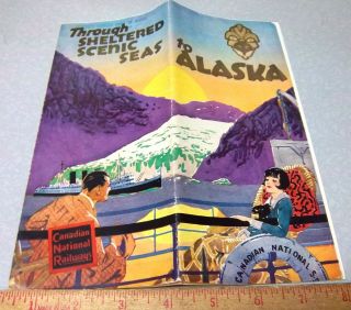 Vintage Alaska Steamship Travel Brochure 1925 Canada National Steamships,  Unique