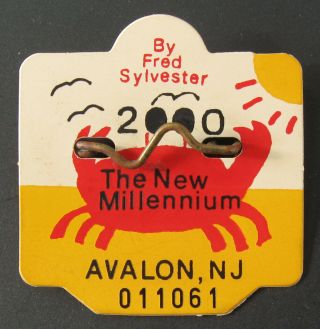 2000 Avalon,  Nj Seasonal Beach Tag / Badge