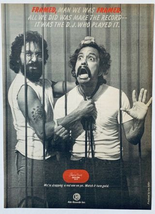 Cheech & Chong 1976 Vintage Poster Advert Framed