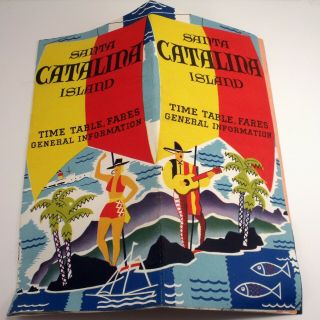 1930s Santa Catalina Island Vintage Travel Fares,  Photograph Brochure California