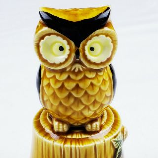 Vintage Texas Owl Bell Brown Ceramic 4.  5 