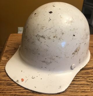 Vintage Nucor Steel Skullgard Hard Hat Helmet Msa Type 1 Liner Medium Usa