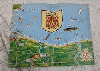 1930 Scenic Guide To Ohio Lake Erie Island District Oleida Chief Ogontz Photos
