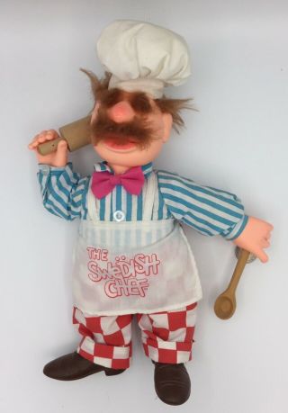 Vintage 1988 Swedish Chef Croonchy Stars Doll Plush Muppets Jim Henson 14 "