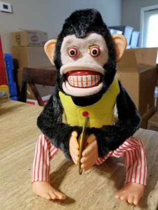 Vintage Musical Jolly Chimp Battery Operated Monkey Cymbals Japan