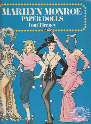 Vintage Tom Tierney Paper Dolls Book In Full Color Marilyn Monroe Uncut