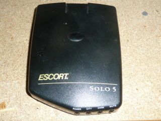 Escort Solo 5 Radar Detector Battery Operated Vintage Cordless Good
