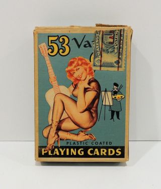 Vintage Alberto Vargas Military Pin Up Girls Playing Cards Complete W/tax Stamp