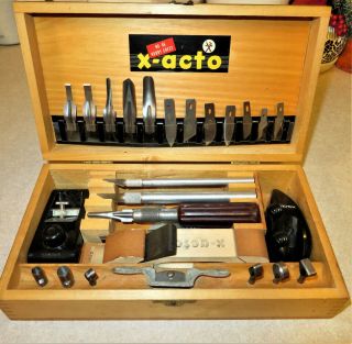 Vintage X - Acto No 86 Set For Wood Carving,  Wood,  Crafts 1950s