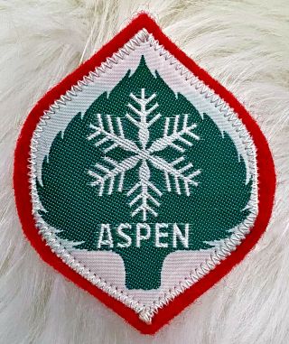 Vintage 70s 80s Aspen Snowmass Colorado Ski Resort Embroidered Sew On Patch