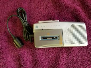 Vintage Ge Fast Playback Micro Cassette Voice Recorder Avr 3 5377 W Microphone
