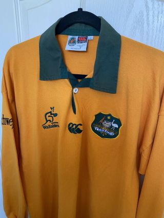 Vintage Australia Rugby Union Wallabies LS Jersey Shirt By Canterbury Sz Xl 3