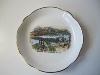 Bridges,  Brisbane River,  Queensland Australia - Vintage Aynsley Bone China Dish