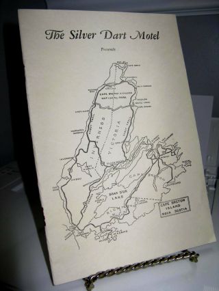 Silver Dart Motel Tourism Booklet Baddeck Cape Breton Island Nova Scotia 1960