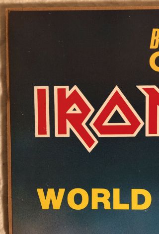 Vintage 1983 Iron Maiden World Piece Tour ‘83 Poster Madison Square Garden 20x13 2