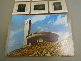 Postcard And 6 Slade Bulgarian Communist Buzludzha Monument Ufo Abandoned Place