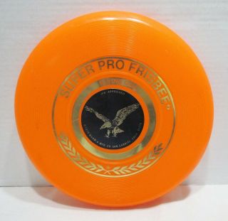 Wham - O 1979 Pro Frisbee Flying Disc Orange Vintage 133 G Model Eagle