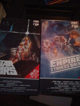 Red CBS Star Wars Trilogy Vintage VHS Tapes Red Label with sleeve 3