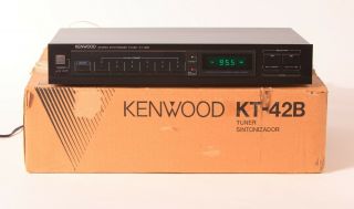 Vintage Kenwood Kt - 42b Am - Fm Stereo Synthesizer Tuner,  Black 1984 Japan
