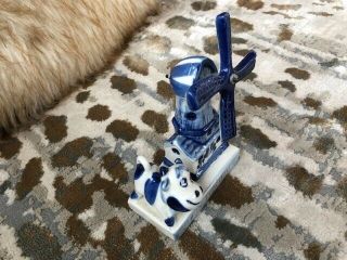 Hand Made Amsterdam Porcelain Wind Mill with Cow Dutch Souvenir 2