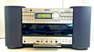 Sony Zs - D7vintage Cd/cassette/radio Boom Box W/md Link And Mega Bass