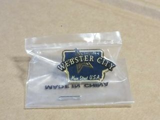 Webster City,  Iowa City Of Main Street Usa Collectible Pin Pinback Bowling Nip