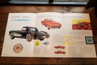 Vintage 1957 Chevrolet Corvette Dealer Sales Brochure FUN 3