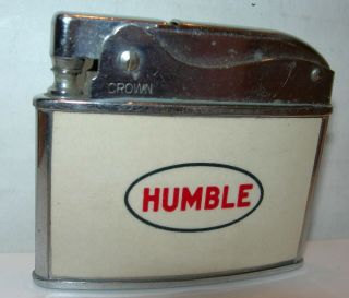 Vintage Advertising Lighter - Humble Oil & Gas - Crown Japan
