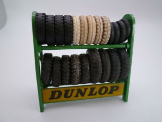 Vintage Dinky 786 Dunlop Tyre Rack And Tyres Issued 1960 Example