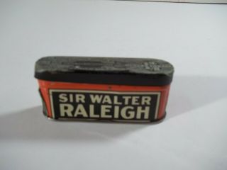 Vintage Sir Walter Raleigh Tobacco Tin Rare Short Version