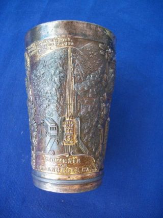 Los Angeles Metal Cup Mt Lowe Catalina San Gabriel Mission Post Office Ostriches