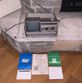 Samsung Portable Tv Television Am/fm Radio 1983 Vintage Bt - 123aj