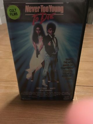 Never Too Young To Die (vhs 1987) John Stamos,  Vanity,  Gene Simmons,  (kiss) Rare