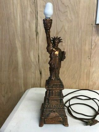 Vintage Statue Of Liberty Desk Lamp Freedom United States Of America